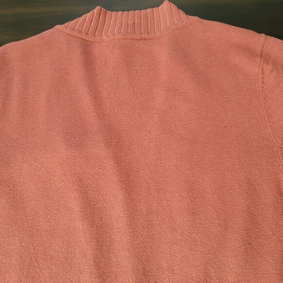 ISAAC MIZRAHI LIVE Open Front Cardigan Pink/Brown/Orange Boho SZ Small Pockets - Picture 12 of 16